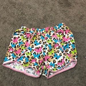 Cheetah and butterfly pajama shorts